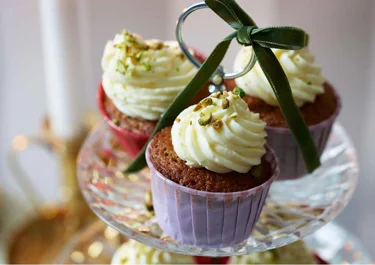 Pistagemuffins med frosting