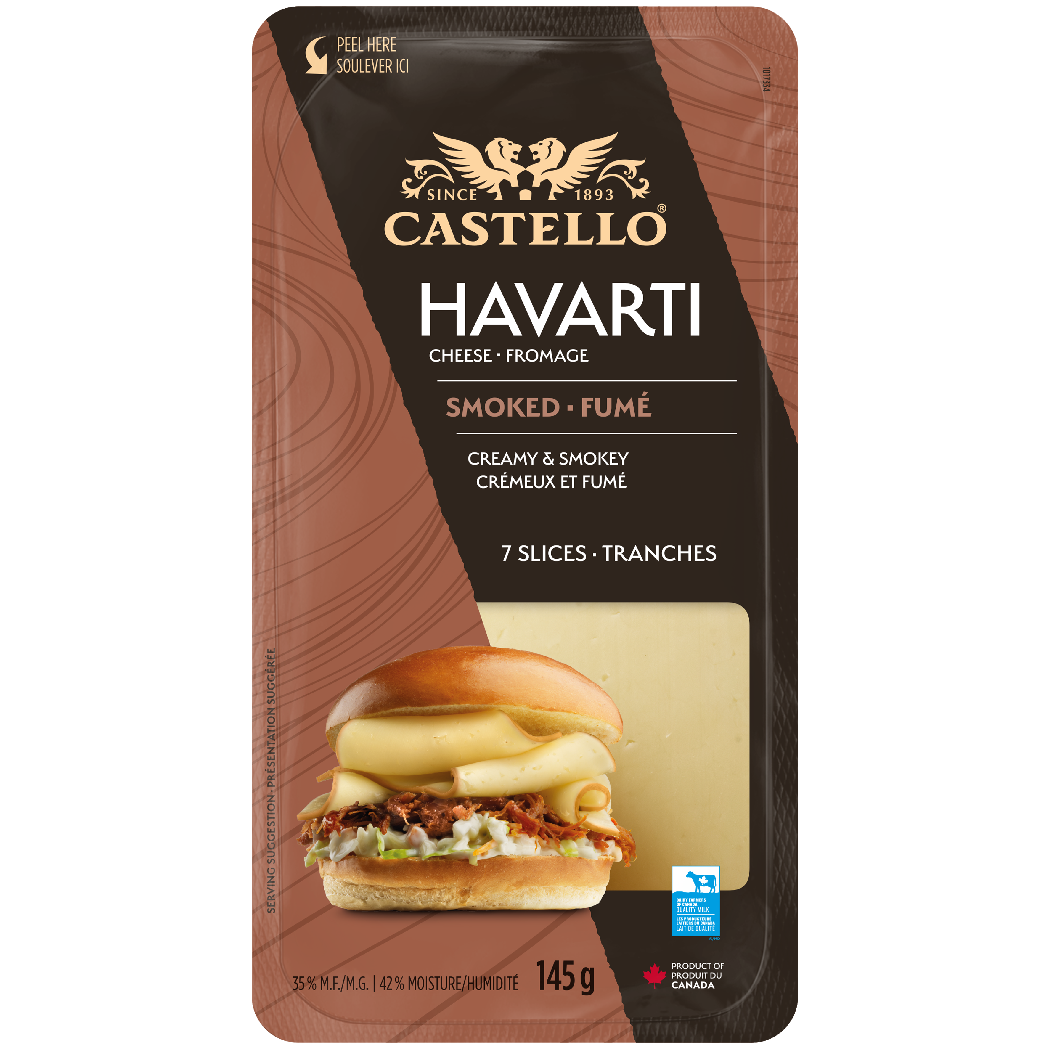 Fromage havarti fumé Castello® en tranches
