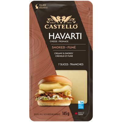 Fromage havarti fumé Castello® en tranches