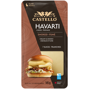 Fromage havarti fumé Castello® en tranches