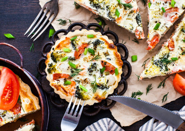 Baby Leek and Tomato Cheese Quiche