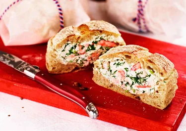 Pan bagnat med räkor