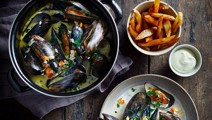 Moules frites eli simpukoita ja ranskalaisia
