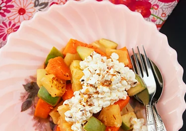 Wokad frukt med kokosklick