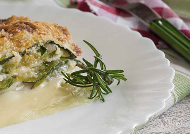 Pastel de verduras con queso Havarti