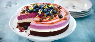 Käsekuchen – "Alter" dreifarbiger Klassiker
