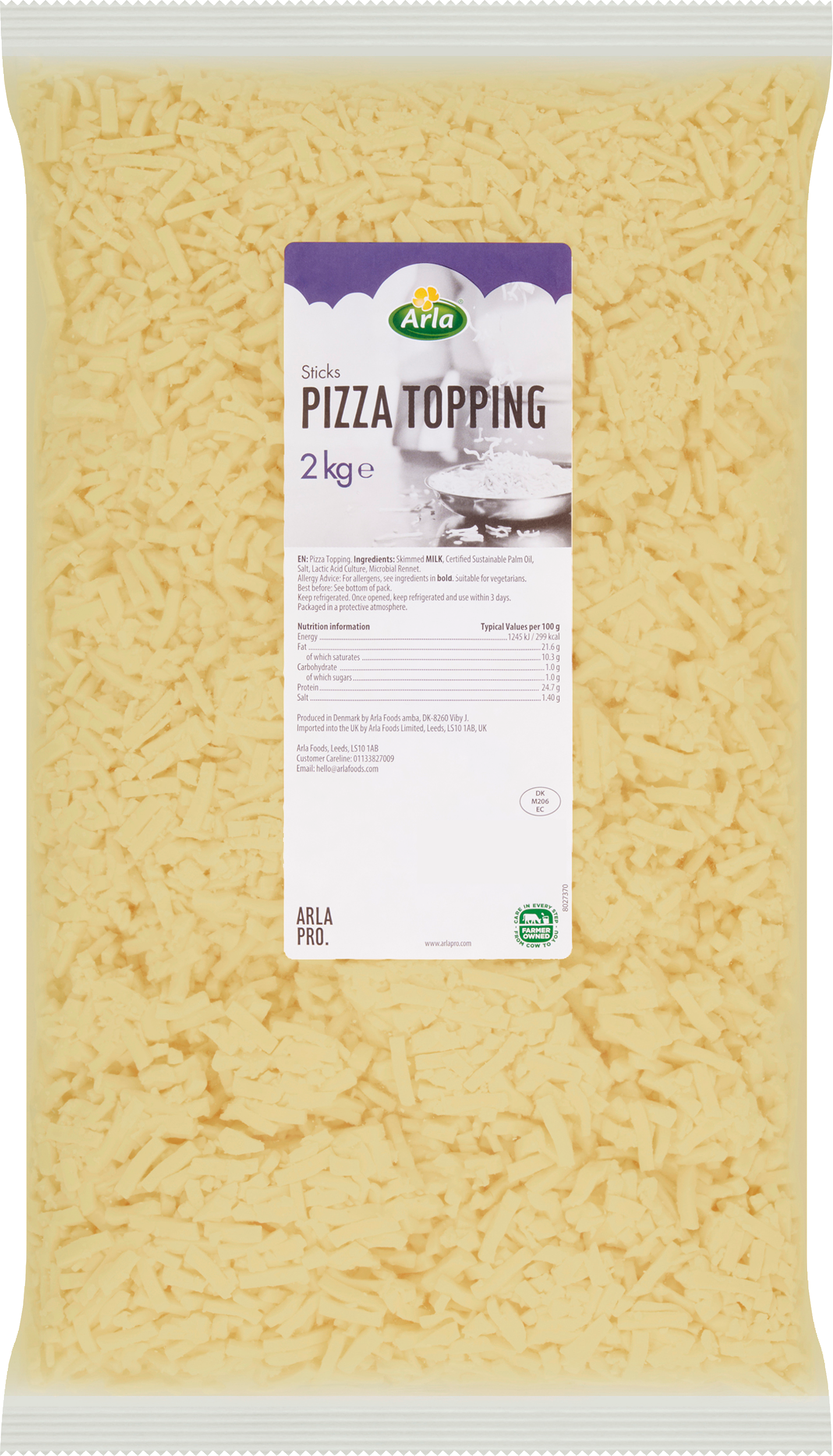 Arla Pro pizzatopping raaste 21% 2kg