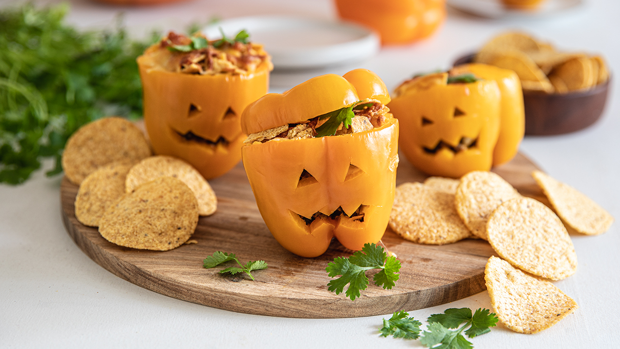 Γεμιστές πιπεριές Halloween