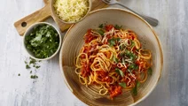 Spaghetti in Tomatensaus