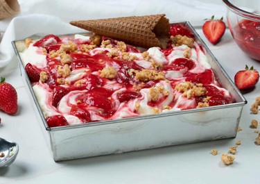 Παγωτό cheesecake φράουλα