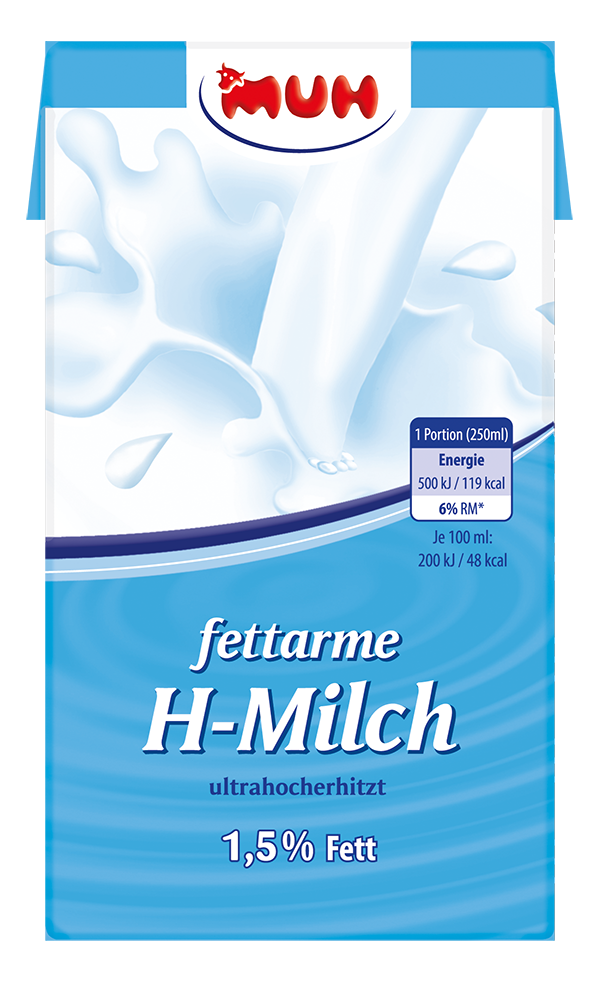 H-Milch 1,5% Fett ohne Verschluss