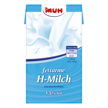 H-Milch 1,5% Fett ohne Verschluss