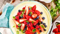 Lactosevrije cheesecake rood fruit