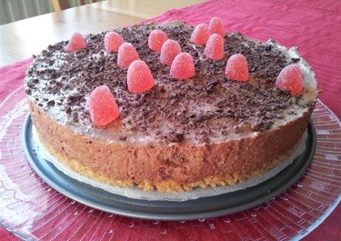 Jouluinen suklaajuustokakku