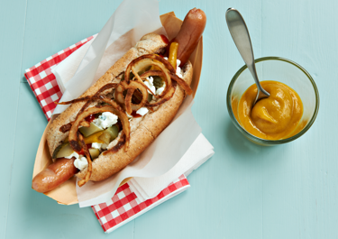 Zelfgemaakte hotdogs