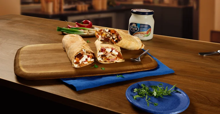 Muhammara and Cheese Sandwich