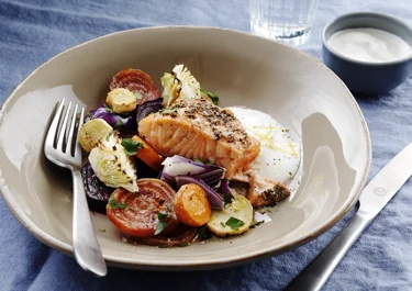 Ugnsbakad lax med flädersås