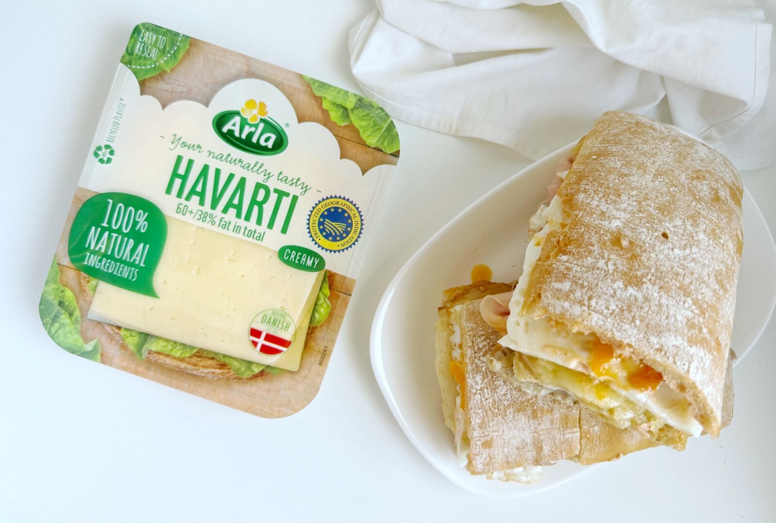 El bocadillo favorito de Marc Cucurella con queso Arla Havarti