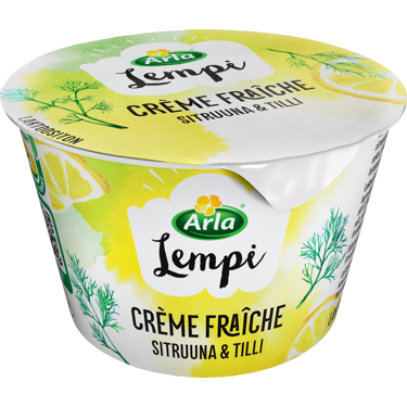 Arla Lempi crème fraîche sitruuna-tilli 200g, laktoositon