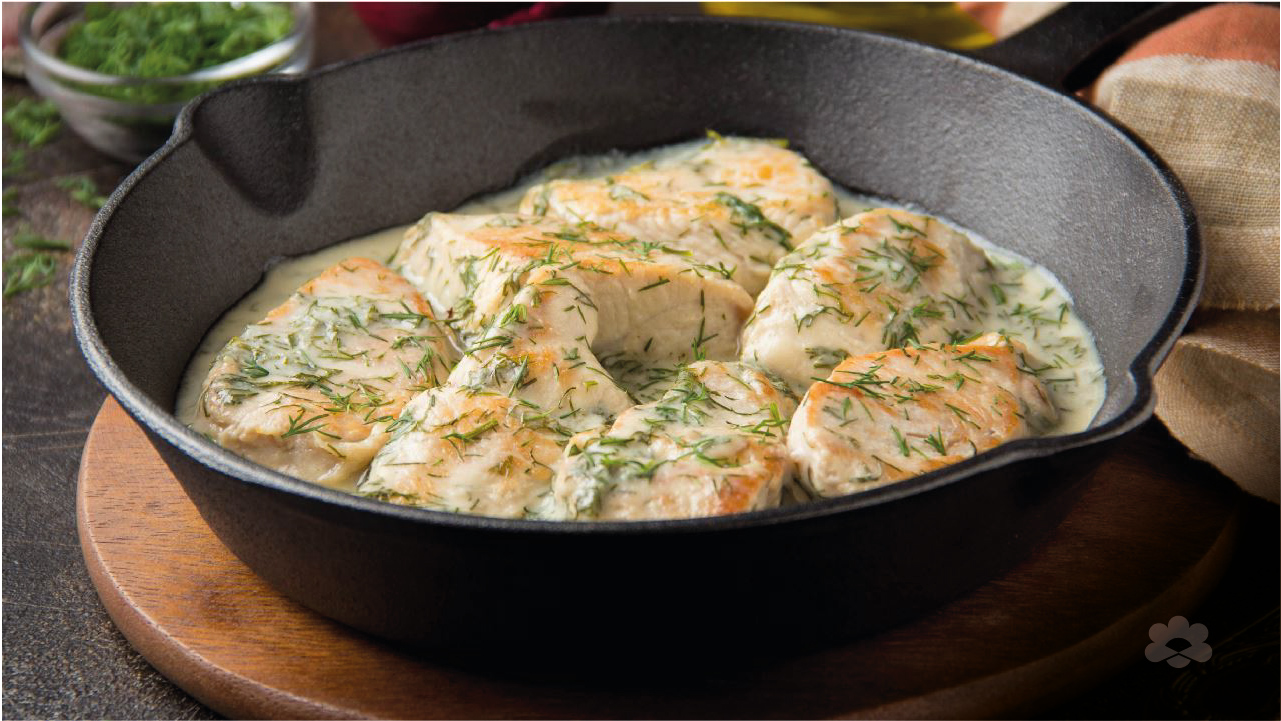 Breaded Chicken with Mushroom Sauce