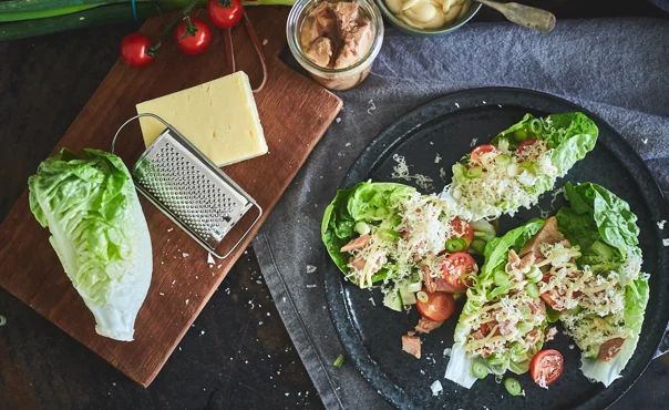 Salad Wraps with Tuna and Mature Cheddar