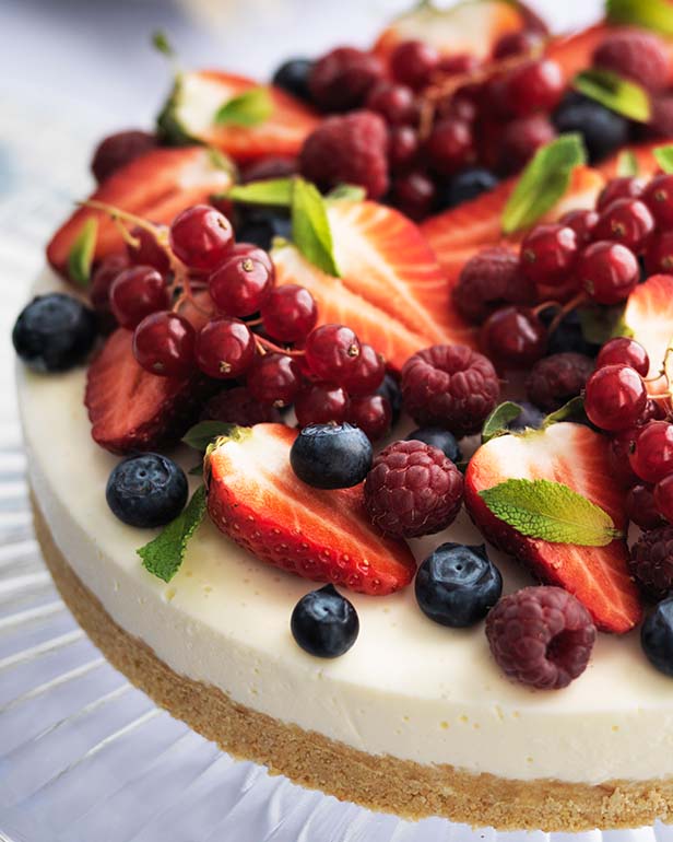 Cheesecake met bessen