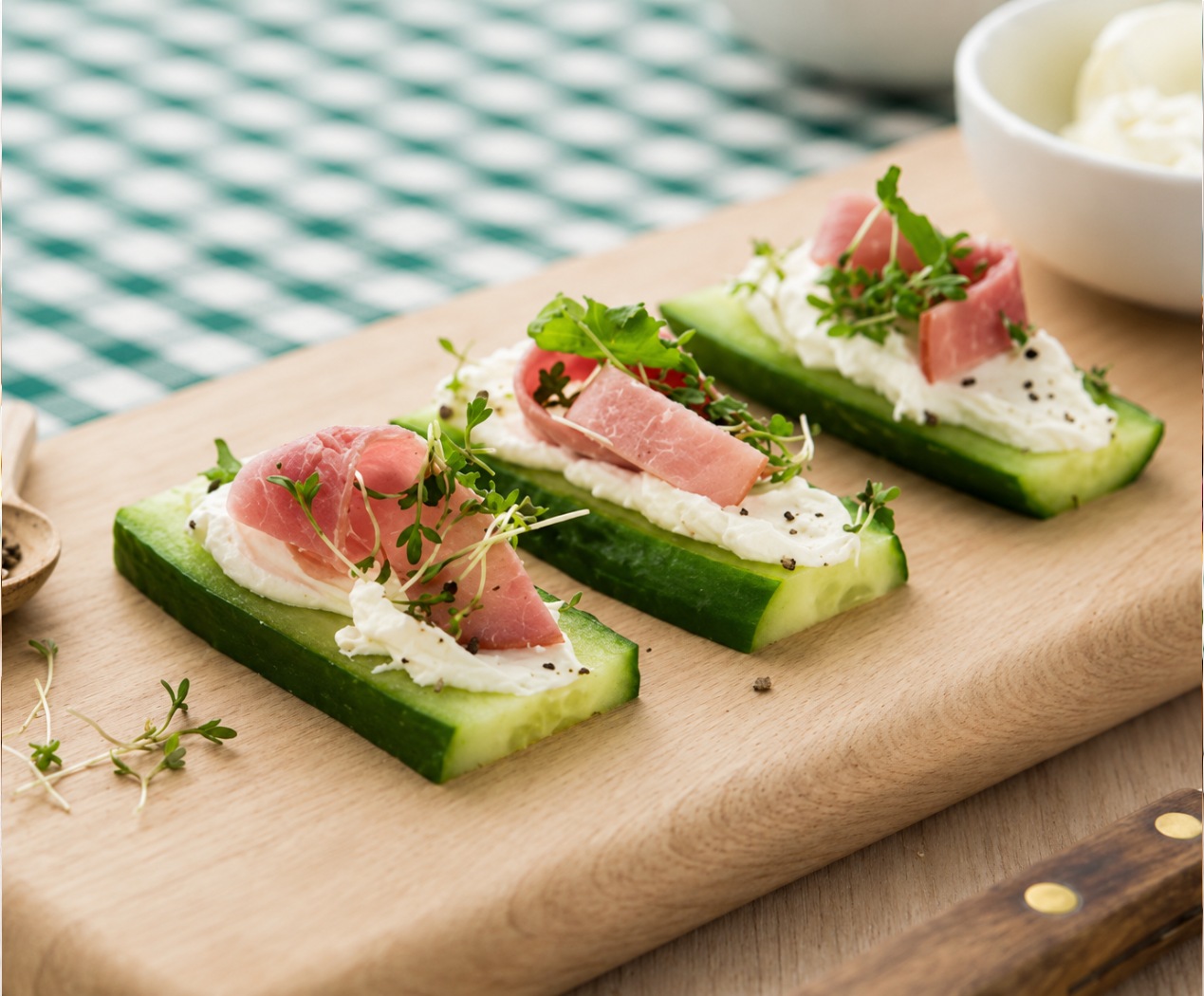 Sándwich de pepino con Arla Queso de Untar