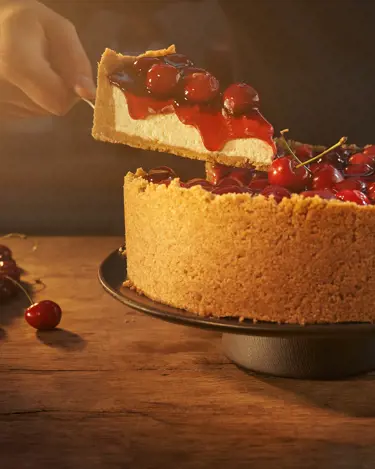 TARTA DE QUESO CON CEREZA