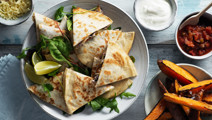 Quesadillas med bönröra och ost