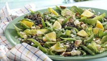 Salat med vilde ris, bønner og citron