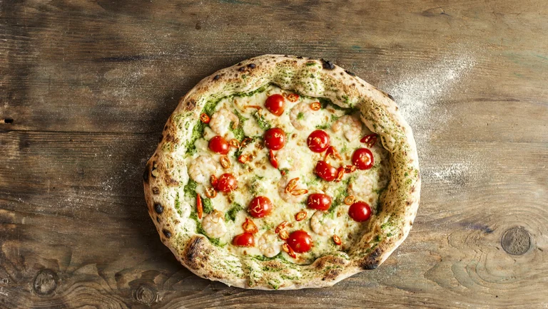 Courgette & Prawn Pizza