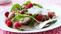 Kycklingsallad med hallon