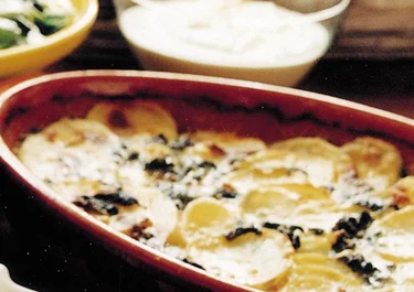 Potatisgratäng med spenat