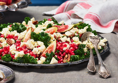 Grönkålsallad med granatäpple