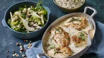Romige kip met boerenkoolsalade