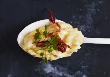 Citronrisotto med rostad parmaskinka