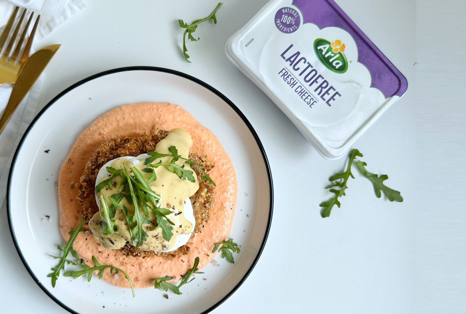 Solomillo con salsa de piquillos y Arla Queso de untar Lactofree