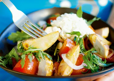 Potatis- och kycklingsallad