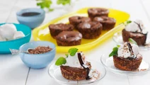 Kladdkakemuffins med mintchoklad