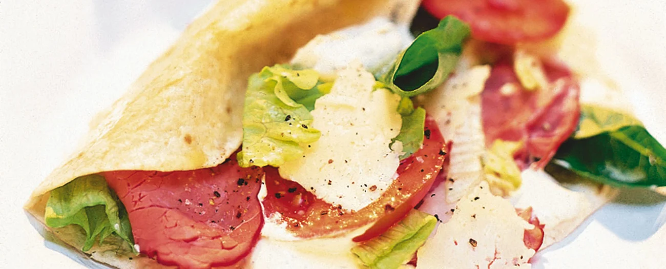 Wraps med pastrami