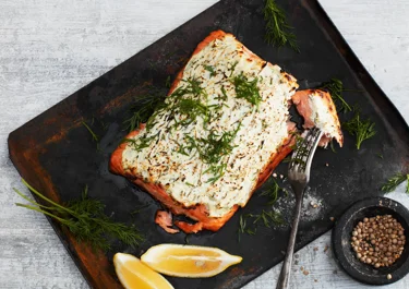 Oven-baked salmon