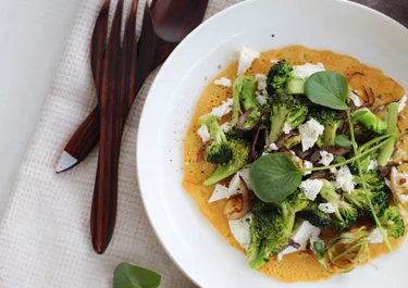 Socca con verduras