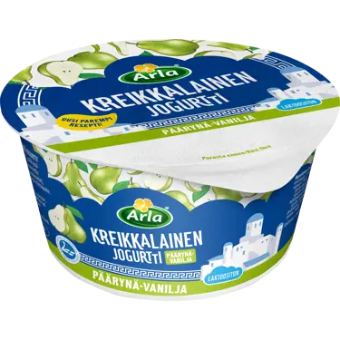 Arla kreikkalainen päärynä-vaniljajogurtti 150g laktoositon
