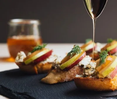Sweet and savory crostini