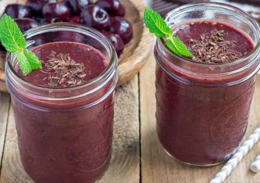 Cherries and Almond Milkshake