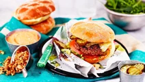 Hamburgare på högrev