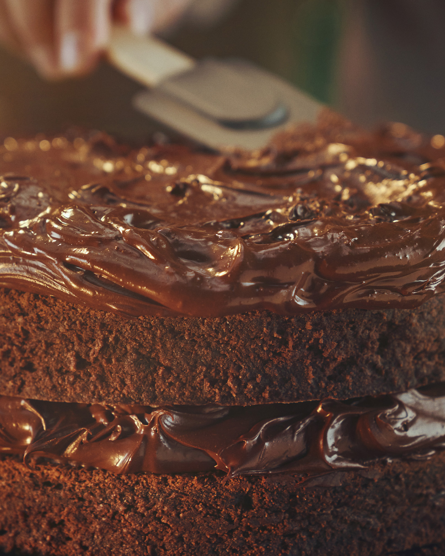 Chocolate cake with buttercream 