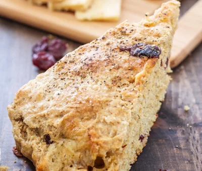 Havarti and dried cherry skillet scones