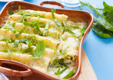 Cannelloni met spinazie en ricotta 
