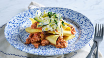 Öppen kycklinglasagne